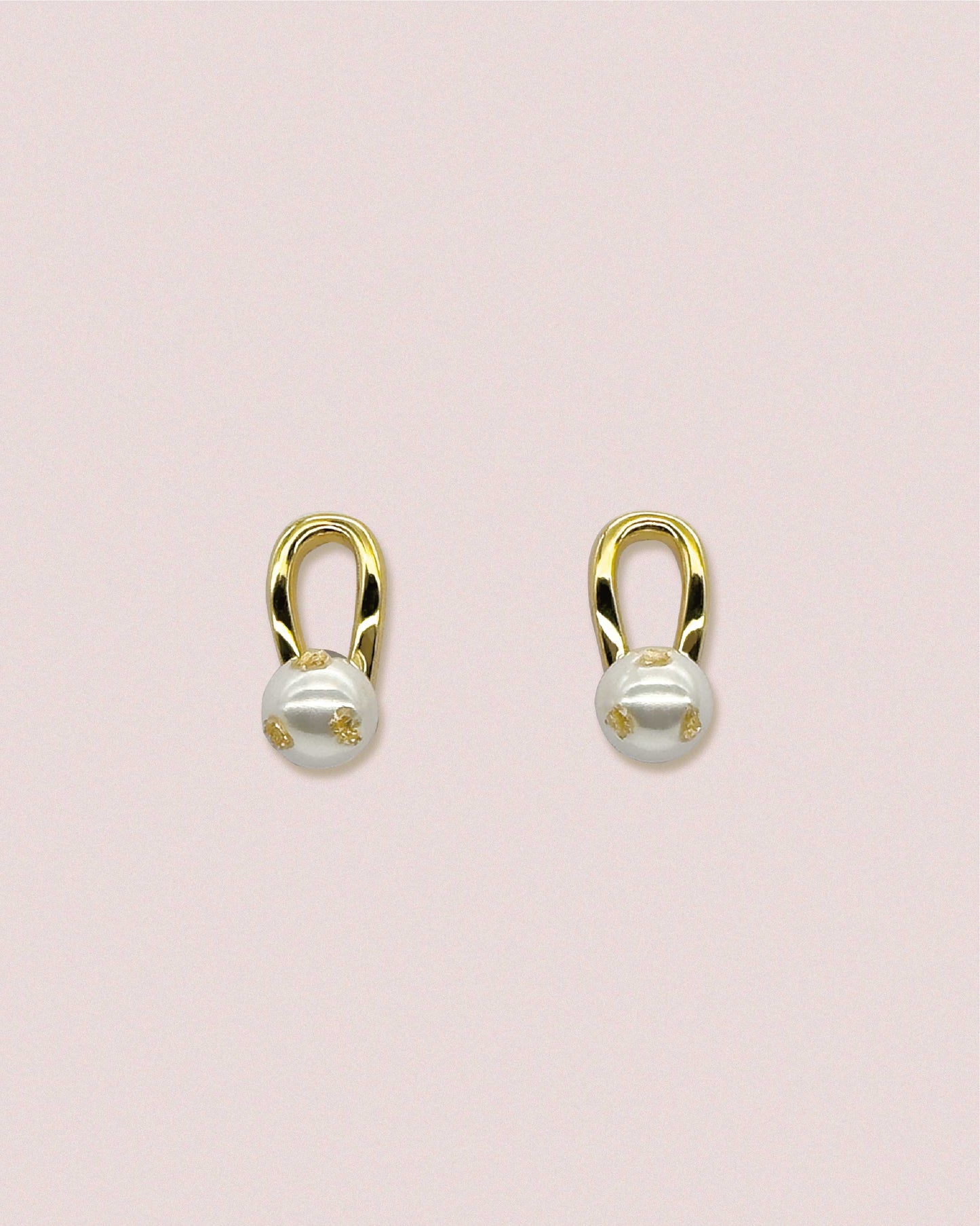 Paperclip Pearl Earrings｜迴形針珍珠耳環