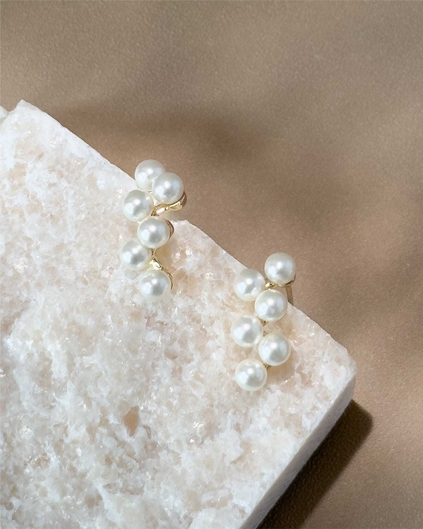 String Pearl Earrings｜串連珍珠耳環