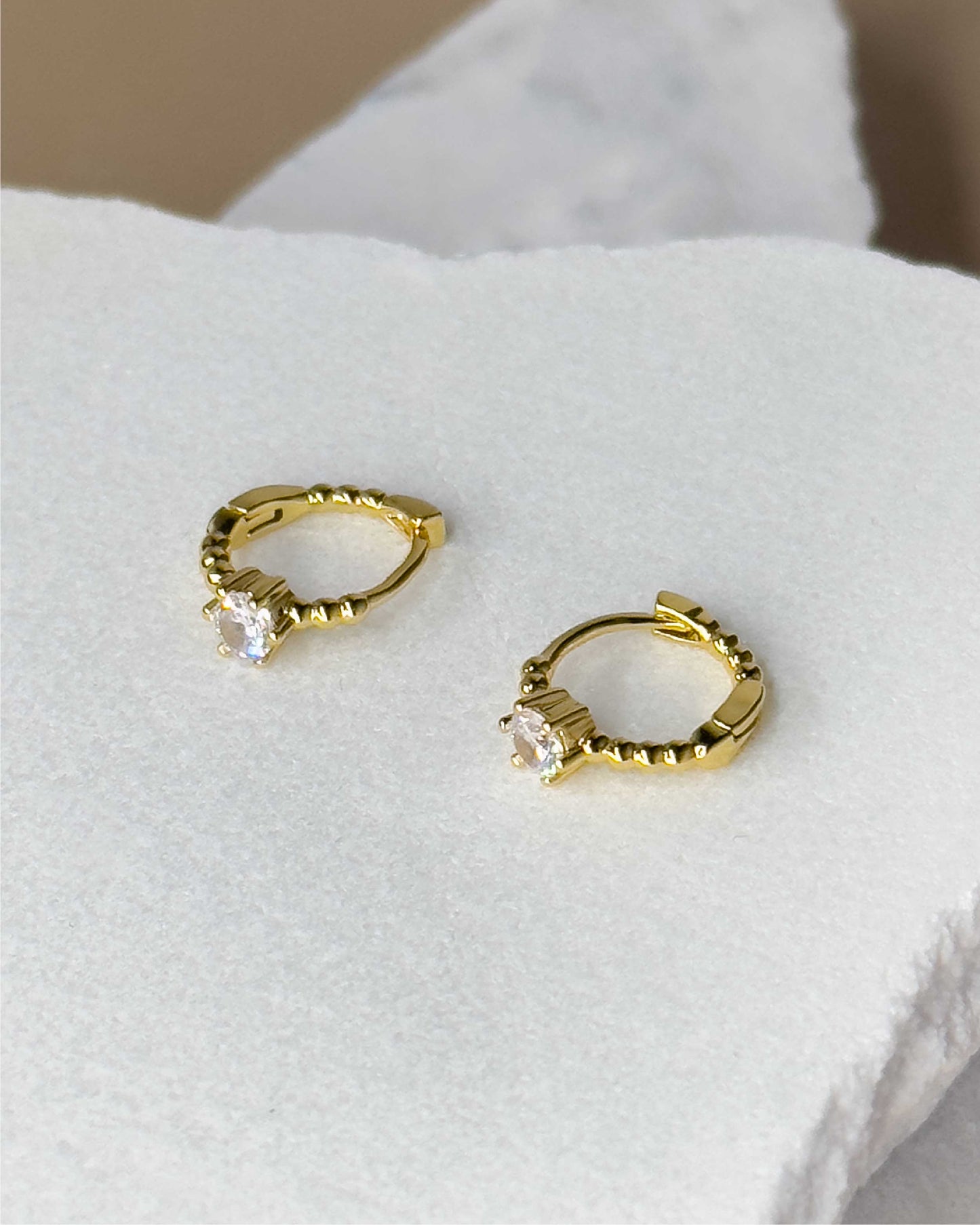 Mini Zircon Ring Earrings｜迷你鋯石戒指耳環