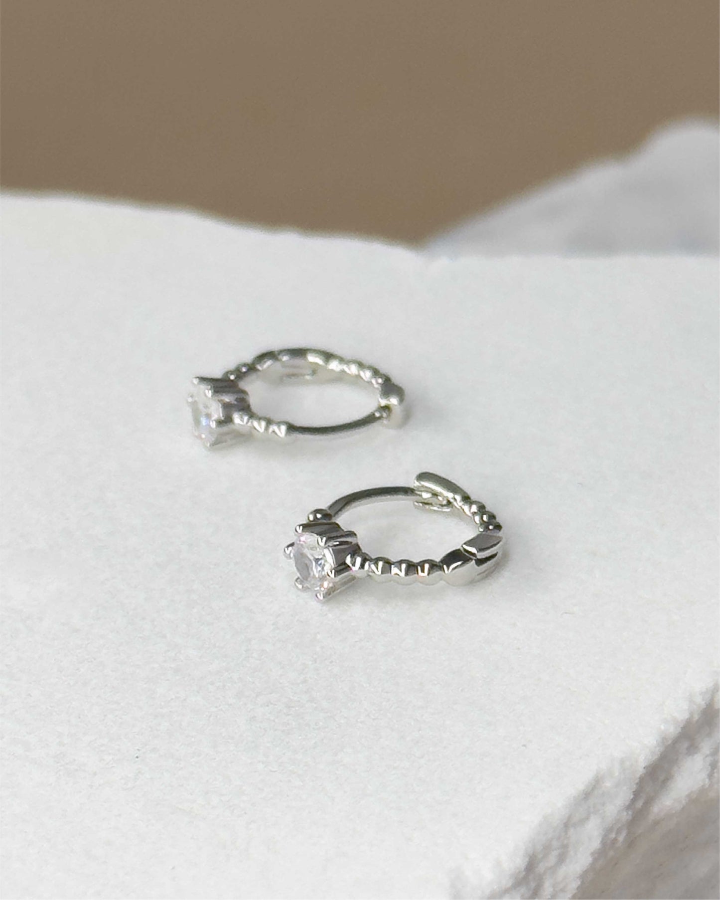 Mini Zircon Ring Earrings｜迷你鋯石戒指耳環