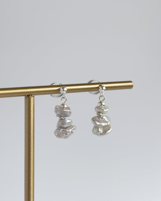 String Pearl Earrings｜串珠珍珠耳環